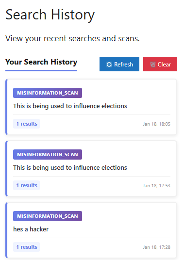 Search History